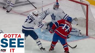 GOTTA SEE IT Petr Mrazek Reaches Across For Stunning Glove Save [upl. by Ariam899]