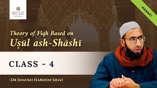 Class 4  Theory of Fiqh based on Usul ash Shashi [upl. by Adamson703]