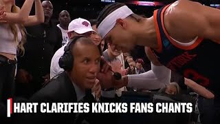 Josh Hart lets Reggie Miller know what the Knicks fans were chanting 🤣  NBA on ESPN [upl. by Hana]