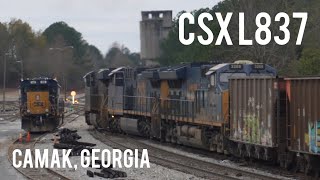 CSX L837 switching empty rock hoppers at Camak Georgia  12022023 [upl. by Nifares]