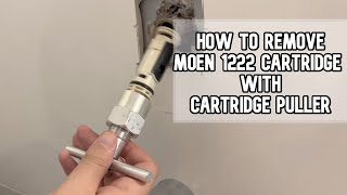 How to remove Moen 1222 cartridge with cartridge puller [upl. by Arrio]