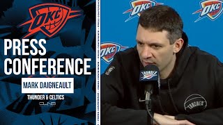 Mark Daigneault Celtics One of the BEST Defenses in NBA  Thunder Postgame Interview [upl. by Anilas598]