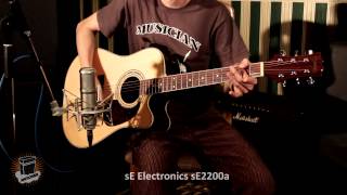 sE Electronics sE2200a on AcGuitar Mitchell MD 200 SCE [upl. by Haneeja]