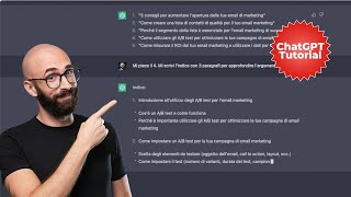 ChatGPT un tutorial SERIO e CONCRETO italiano [upl. by Barnaby]