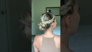 Easy Braided Updo for Beginners Medium amp Long Hairstyles  School Hair  Work Hair shortsfeed [upl. by Rea]