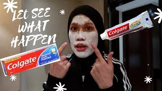 I applied Colgate Toothpaste on my face LET SEE WHAT HAPPEN [upl. by Leggett]