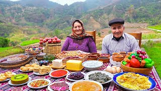 The Most Famous Azerbaijani Dish Recipes amp Cooked Lamb Kebab Dolma Beef Meat Kutab [upl. by Dredi154]