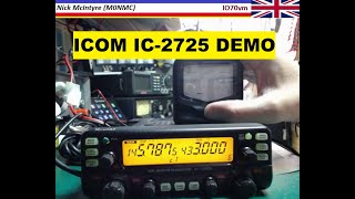 Icom IC2725 Function Test [upl. by Enialehs]