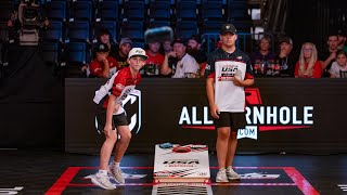 Ryan Traiteur 13YearOld Rookie ACL Pro amp First Round Cornhole Draft Pick 🤯 [upl. by Tim83]