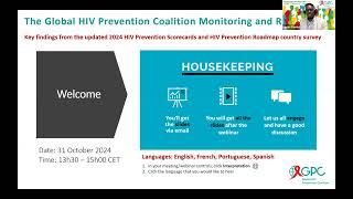 Global HIV Prevention Scorecards and Survey Results Webinar [upl. by Annamaria117]