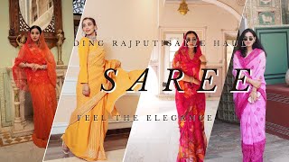 Trending Rajputi Saree Haul 2024  Anayaprtap chiffonsaree [upl. by Llecrep]