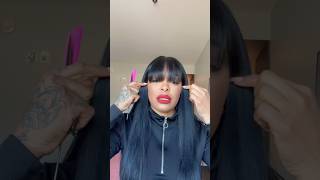 HOW TO CUT BANGS ON A WIG💃🏼💅🏼 [upl. by Gnemgnok365]