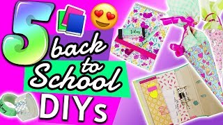 5 DIY BACK TO SCHOOL IDEEN  Einfach DIY amp Hacks für die Schule für dich amp deine BFF DIY Inspiration [upl. by Malchus]