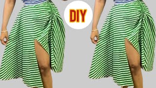 Ruched Flare Skirt Tutorial How To Cut 180 Degree Circle Skirt  Half Circle Skirt Pattern [upl. by Nosnev552]