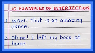 Examples of Interjections  5  10 Examples of Interjection sentences  in English [upl. by Anoyet]