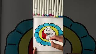 Art Marker ASMR Relaxing Coloring Dessert [upl. by Aienahs159]