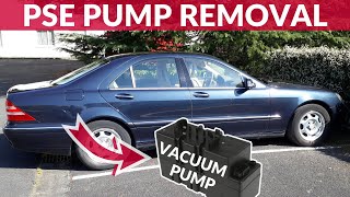 How to remove PSE pump central locking vacuum pump  Mercedes S Class W220 [upl. by Harrat]