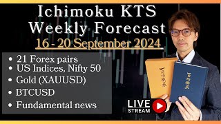 Live Ichimoku KTS Weekly Forecast on EURUSD GBPJPY GBPCAD Gold BTCUSD and news  22 Sept 2024 [upl. by Mclyman]