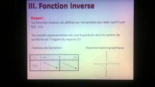 Généralités sur les fonctions  Fonction inverse fonction carré fonction affine [upl. by Vod384]