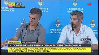 Marcos Peña quotZaffaroni por su investidura debería tener otro tipo de decoroquot [upl. by Mungovan]