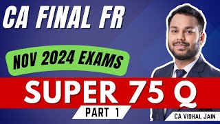 Revisions  SUPER 75 Questions  Part 1  LDR questions  Mistakes  CA Final FR [upl. by Aiksas20]