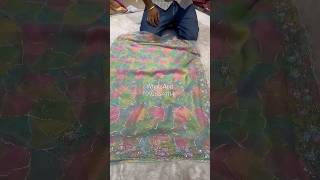 🔥Latest Rainbow Saree With Handwork ytshorts shorts saree [upl. by Bettina]