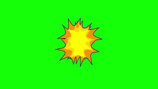 Cartoon Explode Explosion Bubble on Green Screen  4K  FREE TO USE [upl. by Zerla630]