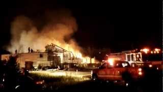 Fire at Leos Dance Hall 2012 Caissie Cape NB Part 3 [upl. by Paulita12]