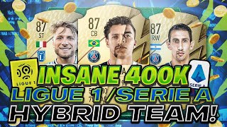 OMG INSANE 400K SERIE ALIGUE 1 HYBRID SQUAD BUILDER  FIFA 22 Ultimate Team [upl. by Kirkpatrick]