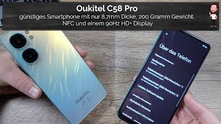 Oukitel C58 Pro  87mm dünnes  200 Gramm leichtes Smartphone mit NFC und 67“ HD  90Hz Display [upl. by Kimberlee]