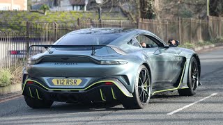 Supercars in Alderley Edge 2024 992 Sport Classic V12 Vantage Huracan x3 296 GTB F8 x2 720S… [upl. by Ssor]