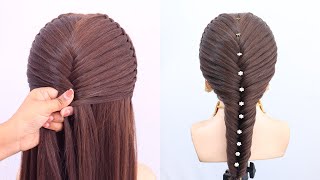 Most Beautiful Long Hair Ponytail Design For Ladies  Simple Hairstyle For Women  New Hair Style [upl. by Haydon]