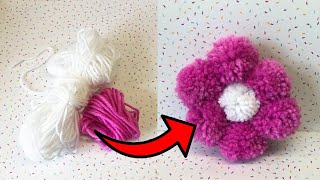 How To Make A Pompom Flower [upl. by Ennayr]