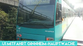 Frankfurter U Bahn  Linie U1 Mitfahrt U4 Triebwagen [upl. by Ennaerb164]