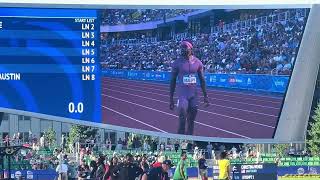 Did Cravon Gillespie False Start Men’s 100m Round 1 Heat 1 2024 US Olympic Trials [upl. by Arihsan]