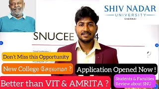 Shiv Nadar UniversityChennaiSNUCEE 2024College ReviewBetter than VITampAmritaApplications Opened [upl. by Meerak]