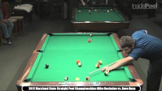 MIke Dechaine Dave Daya Maryland Straight Pool Championship 2012 [upl. by Bunow]