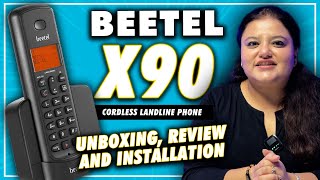 Beetel x90 cordless phone 24Ghz with Caller ID  Unboxing amp Setup [upl. by Elyagiba]