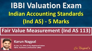 IBBI Registered Valuer Exam  Fair Value Measurement Ind AS 113 [upl. by Linea187]