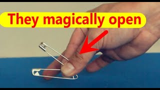 magic tricks revealed  safety pins They magically open [upl. by Mansur]