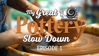 My Great Pottery Slowdown  Episode 1 Main Make 5 Stackable Ceramic Bowls Thrown on Potters Wheel [upl. by Yeldarb]