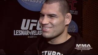 Heavyweight Champ Cain Velasquez  UFC 121 Interview [upl. by Nowd]