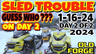 Sled Trouble Guess Who 11624 Day 2 of 2 Old Forge NY [upl. by Jenei]