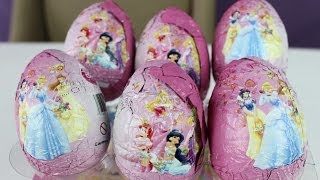 OPENING DISNEY PRINCESS SURPRISE EGGS WHOLE BOXB2cutecupcakes [upl. by Chu648]