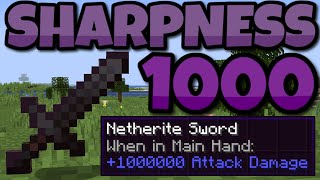 How To Get a 1000 Damage Sword in Minecraft 120 Sharpness 1000 [upl. by Yrffoeg]