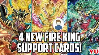 4 NEW FIRE KING SUPPORT CARDS YuGiOh [upl. by Clynes644]