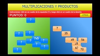 Juego para aprender la tabla de multiplicar [upl. by Anahsahs282]