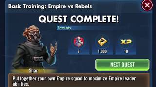 Star Wars Galaxy of Heroes EMPIRE Basic Training Event all tiers [upl. by Elodia]