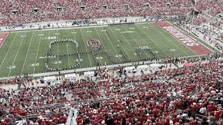 Ohio State Marching Band performs Script Ohio before Akron game [upl. by Aicemed]