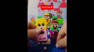 This is how Lego Peach Tanooki back to her original power suit shorts toys funny mario asmr [upl. by Eiramyllek]